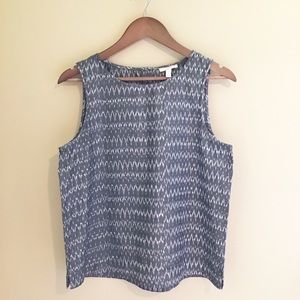 EILEEN FISHER Aerial Ikat-Print Shell